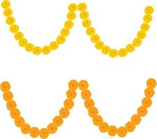 marigold flower garland vector