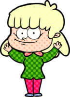 cartoon smiling woman png