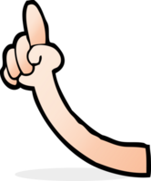 cartoon wijzende arm png