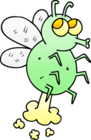 gradient shaded quirky cartoon fly png