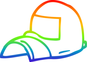 arc en ciel pente ligne dessin de une dessin animé casquette png