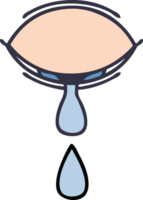 cute cartoon of a crying eye png