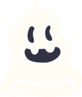 fantasma assustador de doodle de desenho animado png