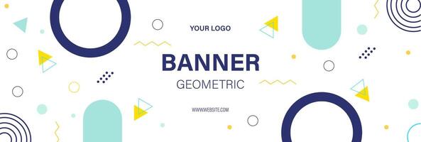 Banner with geometric elements. Business banner. Vector graphics