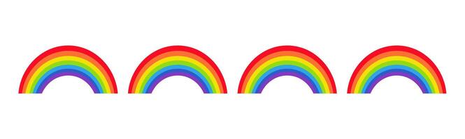 Set of rainbows. Vector graphics