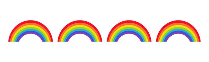 Set of rainbows. Vector graphics