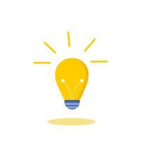 Bulb. Idea on a white background. Vector Graphics