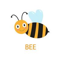 Bee graphics in cartoon style vector