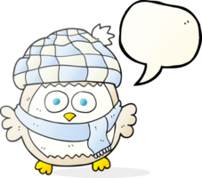 hand drawn speech bubble cartoon cute little owl png