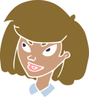 cartoon doodle face of a girl png