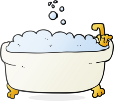 Hand gezeichnet Karikatur Badewanne png