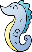 cartoon doodle sea horse png