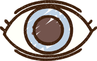 desenho de giz de símbolo de olho png