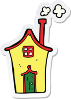 pegatina de una casa de dibujos animados png