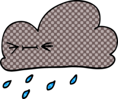 cartoon doodle happy grey cloud png