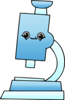 gradient shaded cartoon of a microscope png