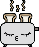 süß Karikatur von ein von ein Toaster png