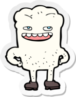 sticker of a cartoon tooth png