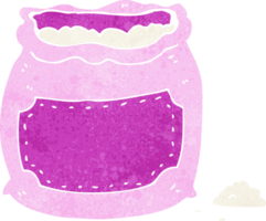 cartoon pink bag of flour png