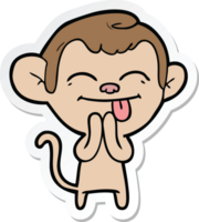 sticker of a funny cartoon monkey png