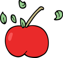 cartoon doodle juicy apple png