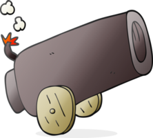 hand drawn cartoon cannon png