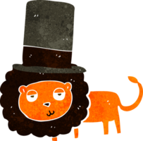 cartoon lion in top hat png