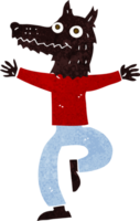 cartoon wolf man png