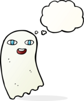 funny cartoon ghost with thought bubble png