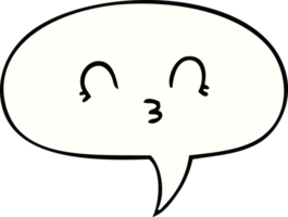 happy cartoon face with speech bubble png
