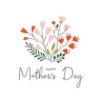 Mother's Day. Editable vector template for greeting card, poster, banner, invitation, social media post. Flat vector illustration