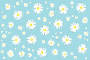 floral design pattern on teal background vector