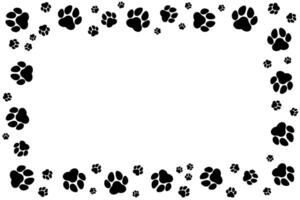 frame of paw of animals vector