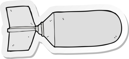 klistermärke av en tecknad bomb png