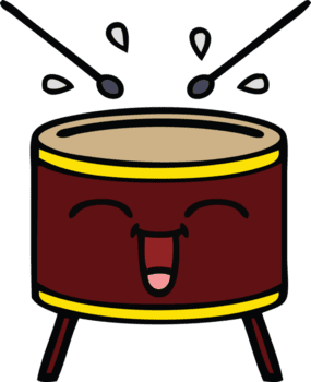 fofa desenho animado do uma tambor png