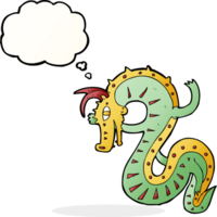 saxon dragon cartoon with thought bubble png