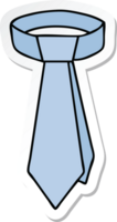 sticker of a quirky hand drawn cartoon neck tie png