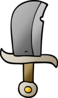 cartoon doodle dagger png