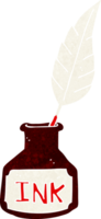 bouteille d'encre de dessin animé png