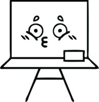 line drawing cartoon of a white board png