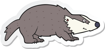 sticker of a cartoon badger png