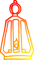 warm gradient line drawing of a cartoon lamp png