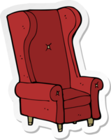 autocollant d'une vieille chaise de dessin animé png