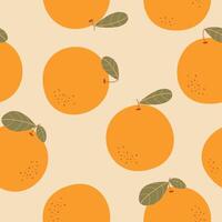 bright seamless pattern with oranges vector illustration