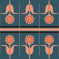 seamless pattern of pink geometric colors on a blue background vector illustration