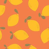 bright seamless pattern with lemons vector