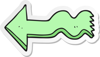 sticker of a cartoon pointing arrow png