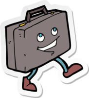 sticker of a cartoon briefcase png