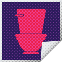 toilet square peeling sticker   illustration png