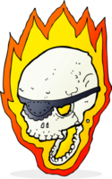 cartoon flaming pirate skull png